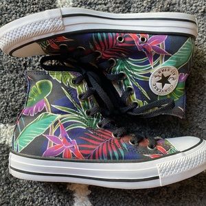 Converse High Top Floral Sz 6